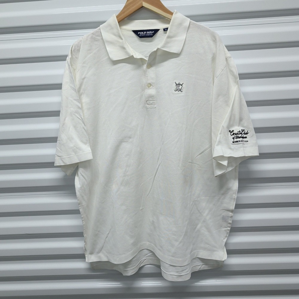 Polo Golf Ralph Lauren XL Mens White Pima Cotton Country Club Birmingham Polo — photo 2